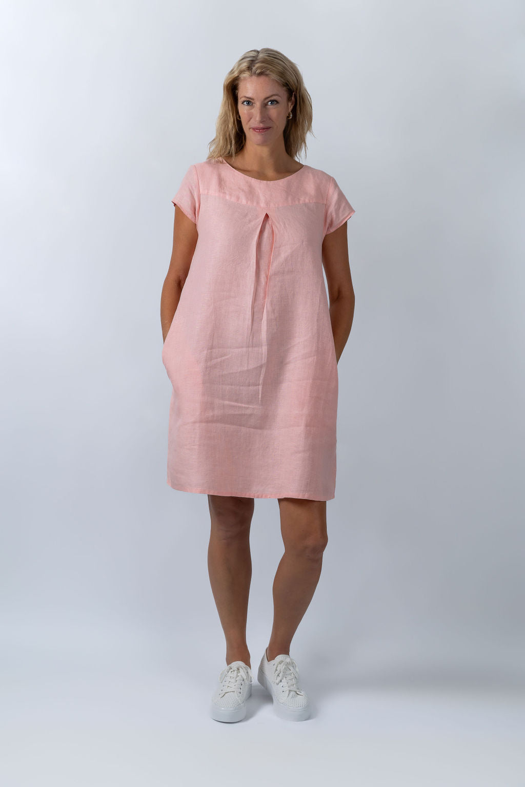 Breeze Blush Flare Dress in Peach