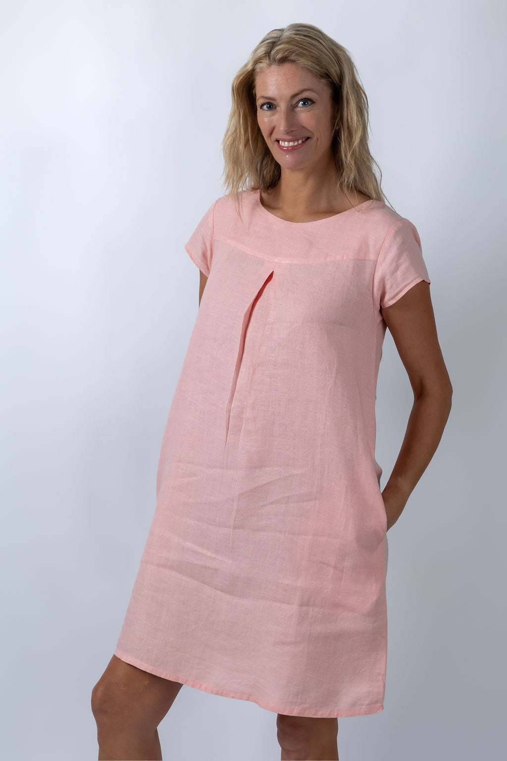 Breeze Blush Flare Dress in Peach