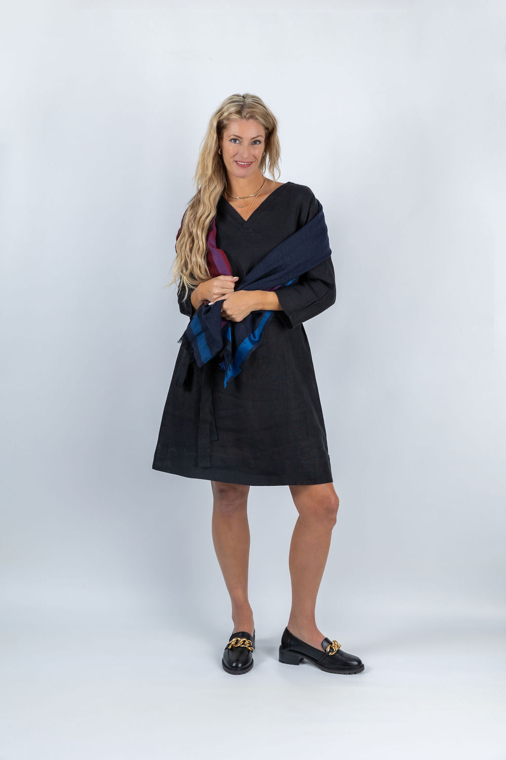 Koru Knot Tie-Up Dress in  Black