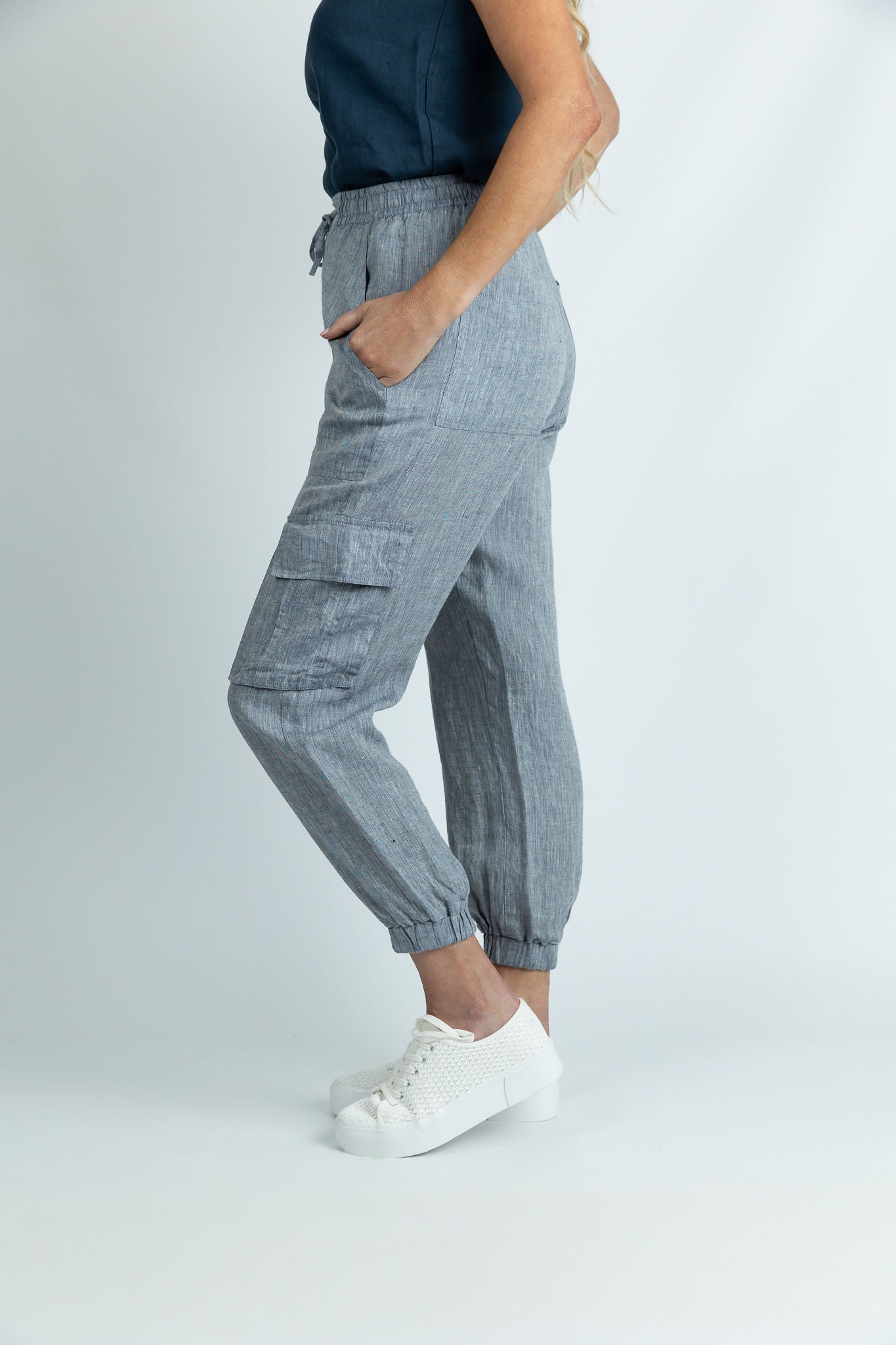 Trailblazer Cargo Pants in Greyish Blue