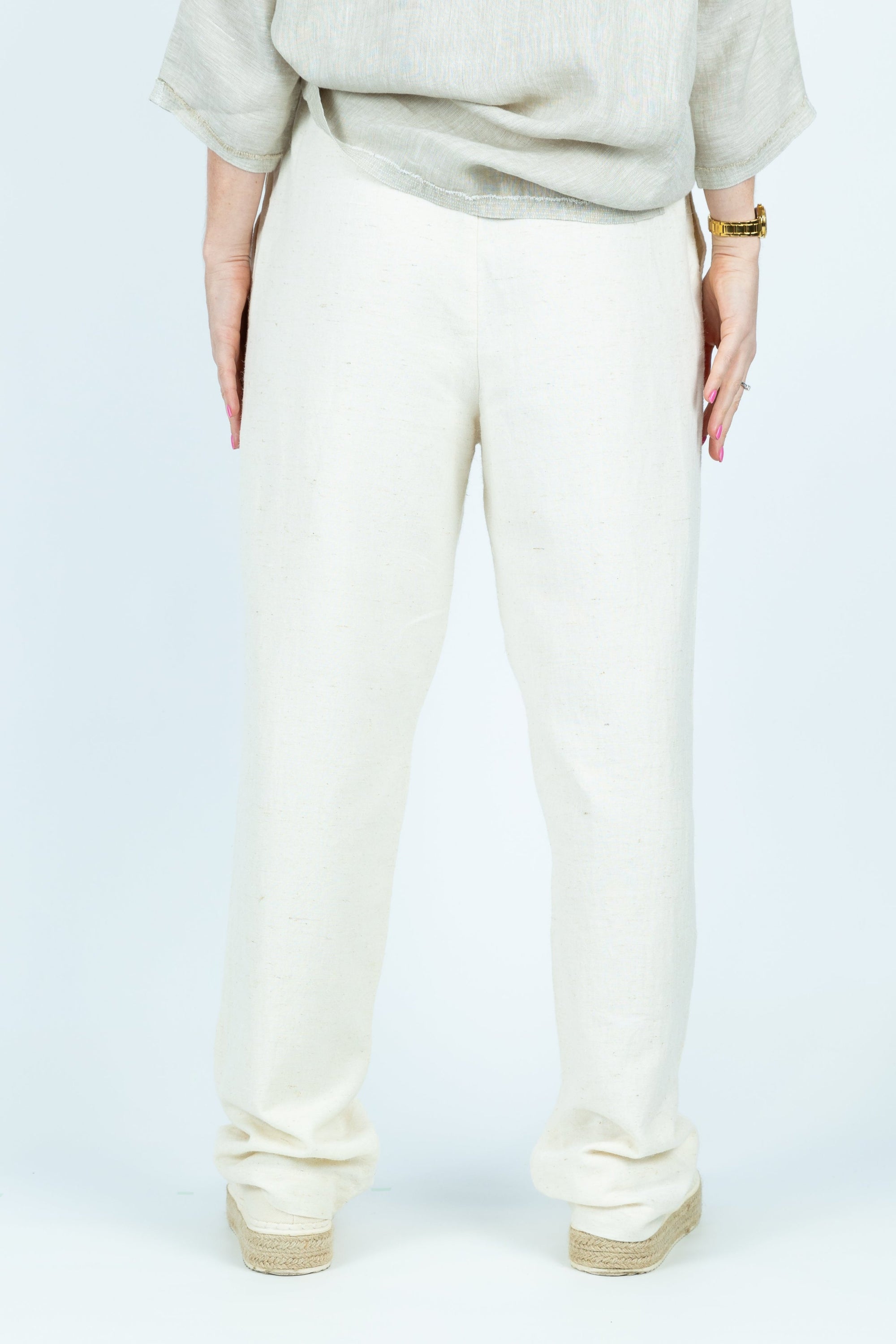 Febris straight legged pants in Himalayan grass fabric