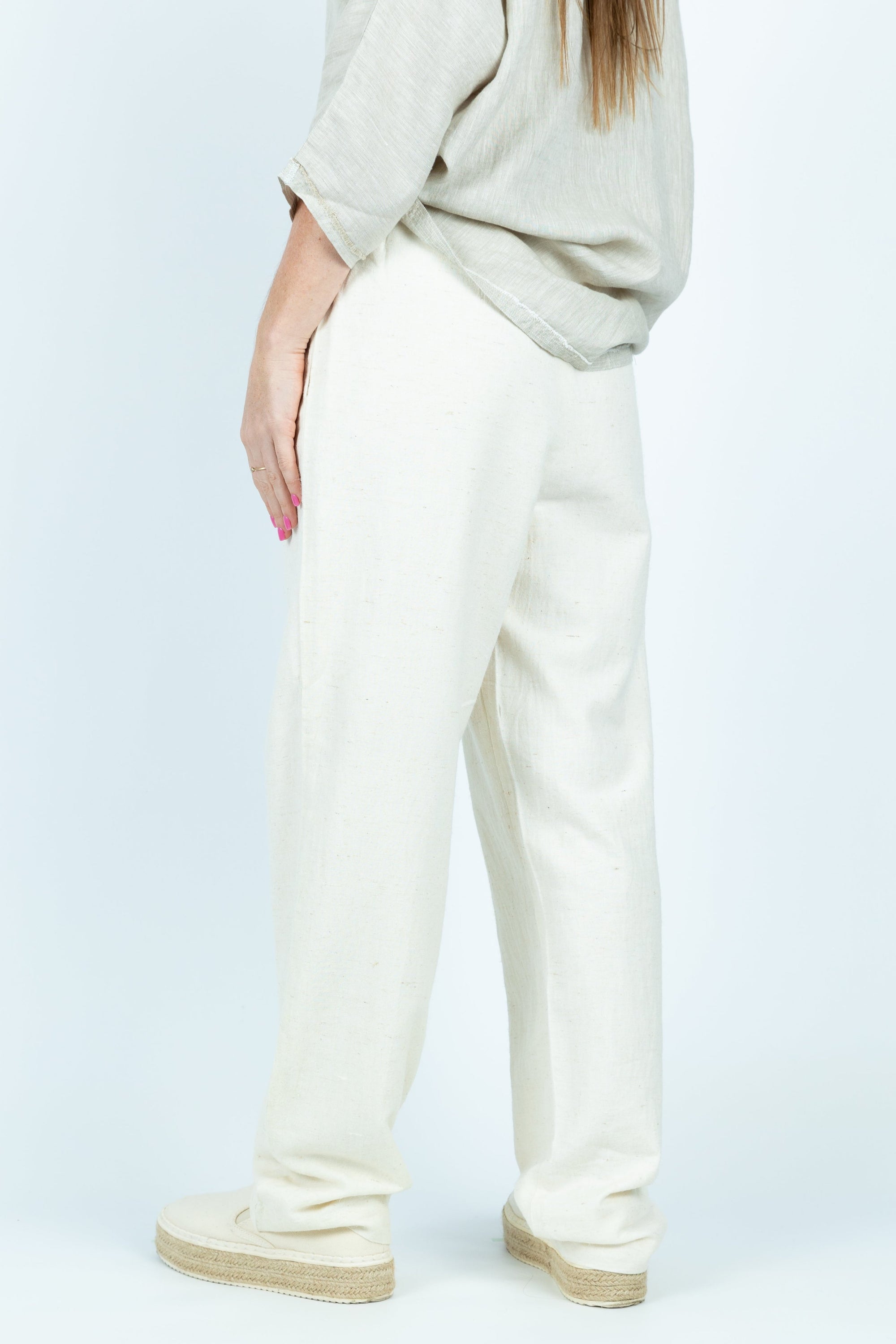 Febris straight legged pants in Himalayan grass fabric