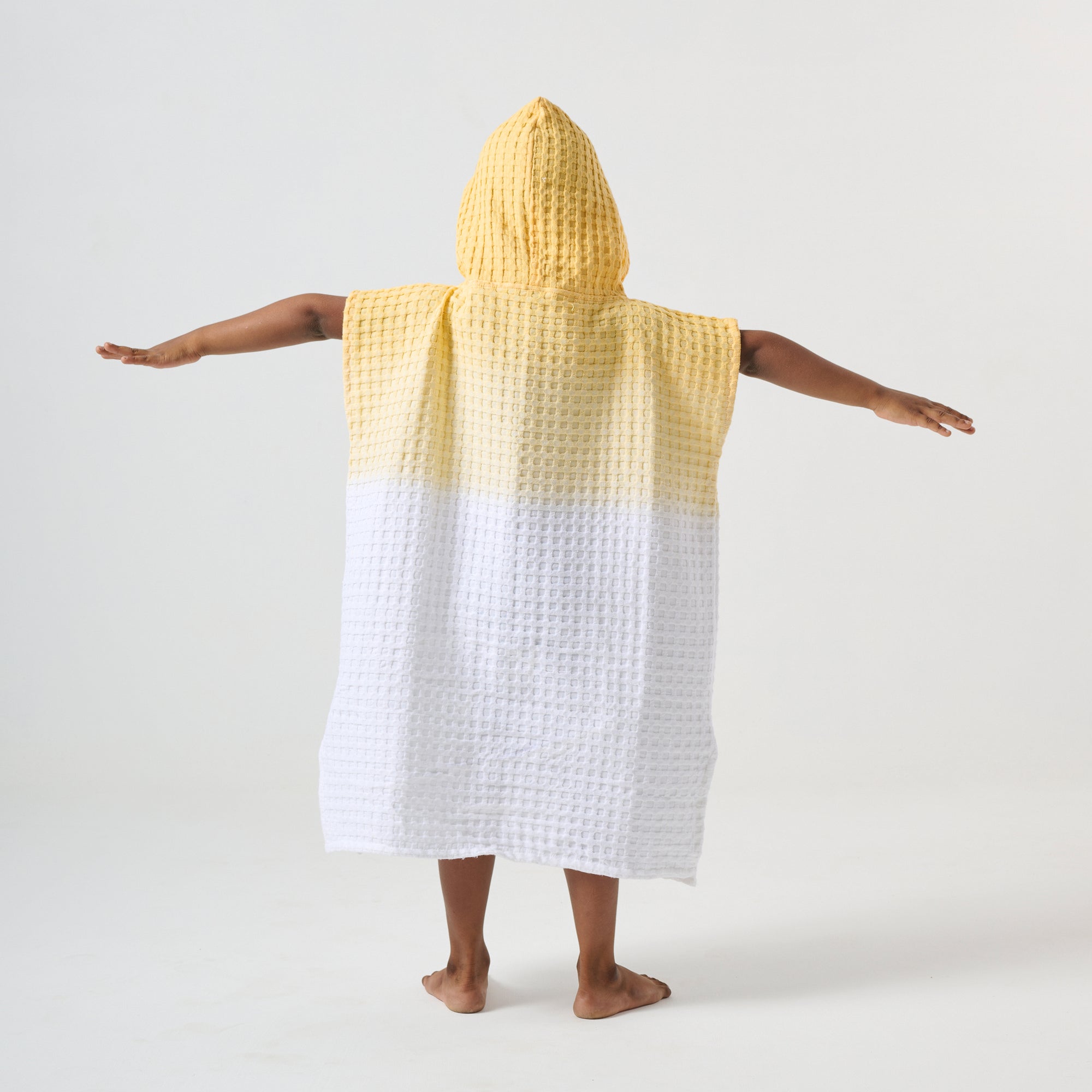 Kids surf poncho & Hooded towel - Sunshine yellow