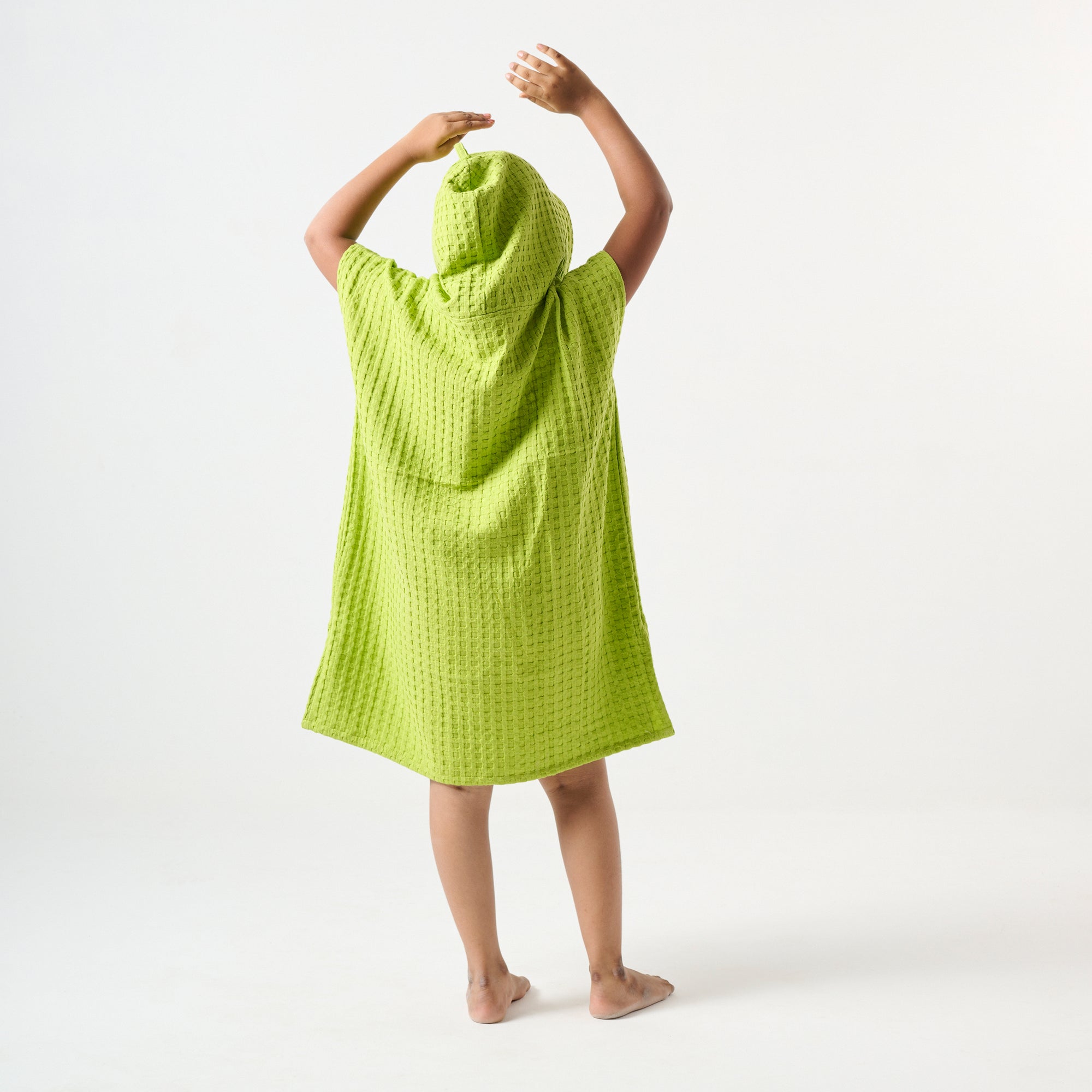 Kids surf poncho & Hooded towel - Kiwi green